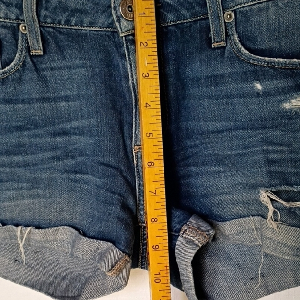 PAIGE Women's Distressed Blue Jean Shorts Size 27 - Picture 8 of 9